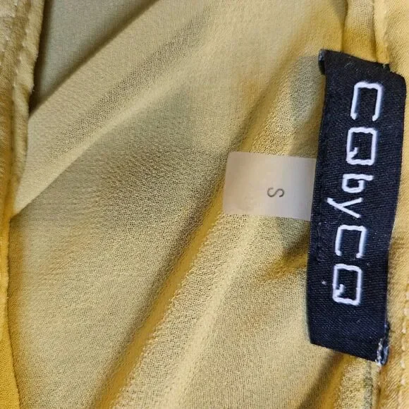 CQ sheer top, yellow oversized hi/low. S #888 - Picture 3 of 5